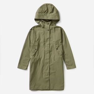 Everlane The City Anorak ReNew Raincoat Jacked in Green Size Small